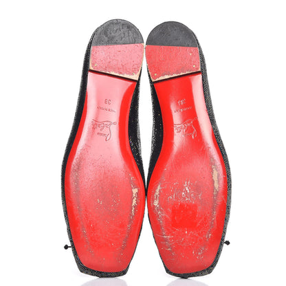 Christian Louboutin Glitter Spotlight Rosella Flats 38 Blue Khol Black 7 of 11
