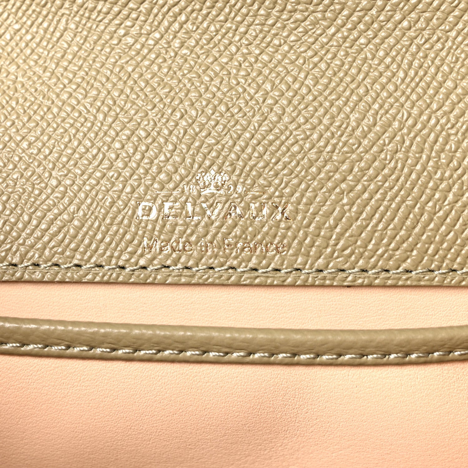 Delvaux Alpina Calfskin PM Tempete Satchel Argile 7 of 12