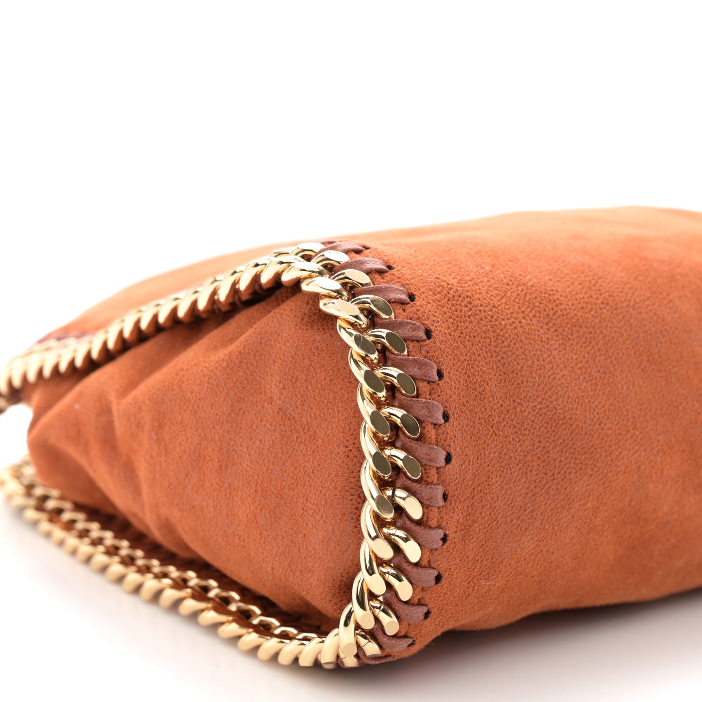 Shaggy Deer Mini Falabella Fold Over Tote Brandy