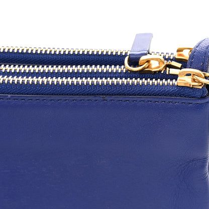 Celine Lambskin Small Trio Crossbody Bag Indigo 18 of 19