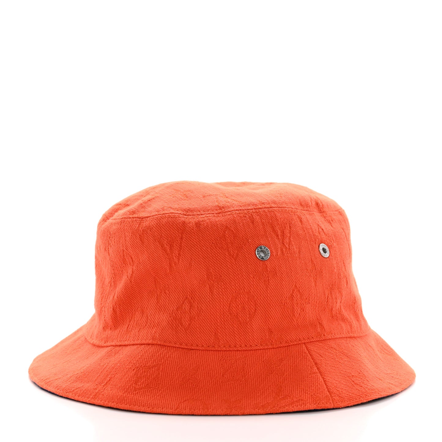 Monogram Denim Transformable Bob Bucket Hat 58 Blue Orange