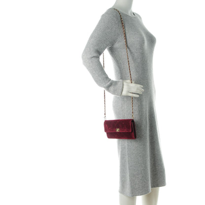 Chanel Velvet Boy Wallet On Removable Chain Burgundy 2 of 8