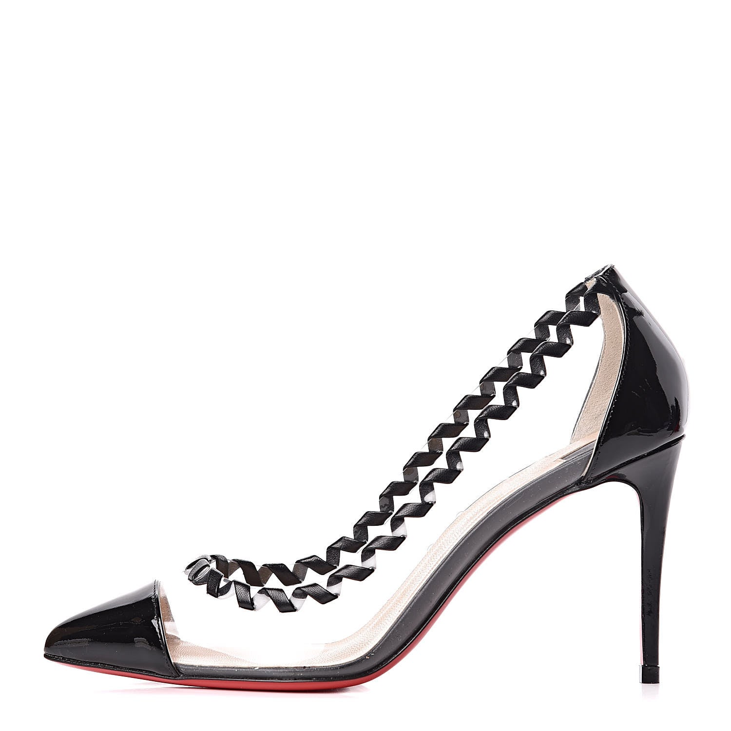 Christian Louboutin Patent PVC Shiny Nappa Lisabeth 85 Pumps 36 Black 1 of 9
