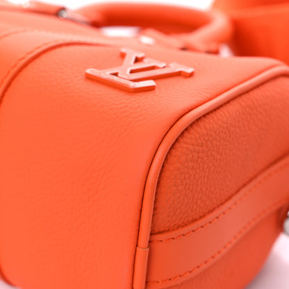 Louis Vuitton Grained Calfskin Aerogram Keepall XS Orange 8 of 12