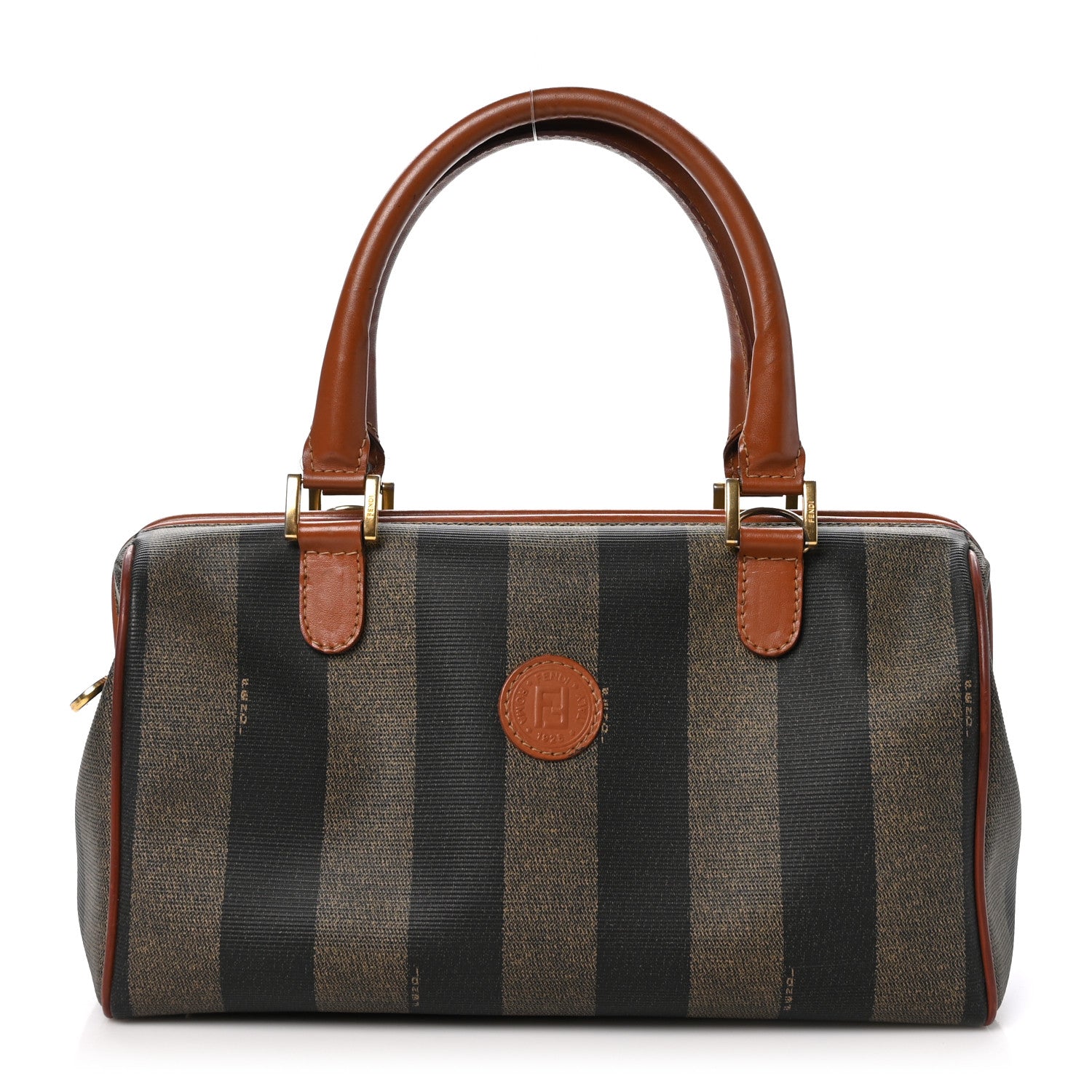 Fendi Pequin Spalmati Boston Cuoio 1 of 10
