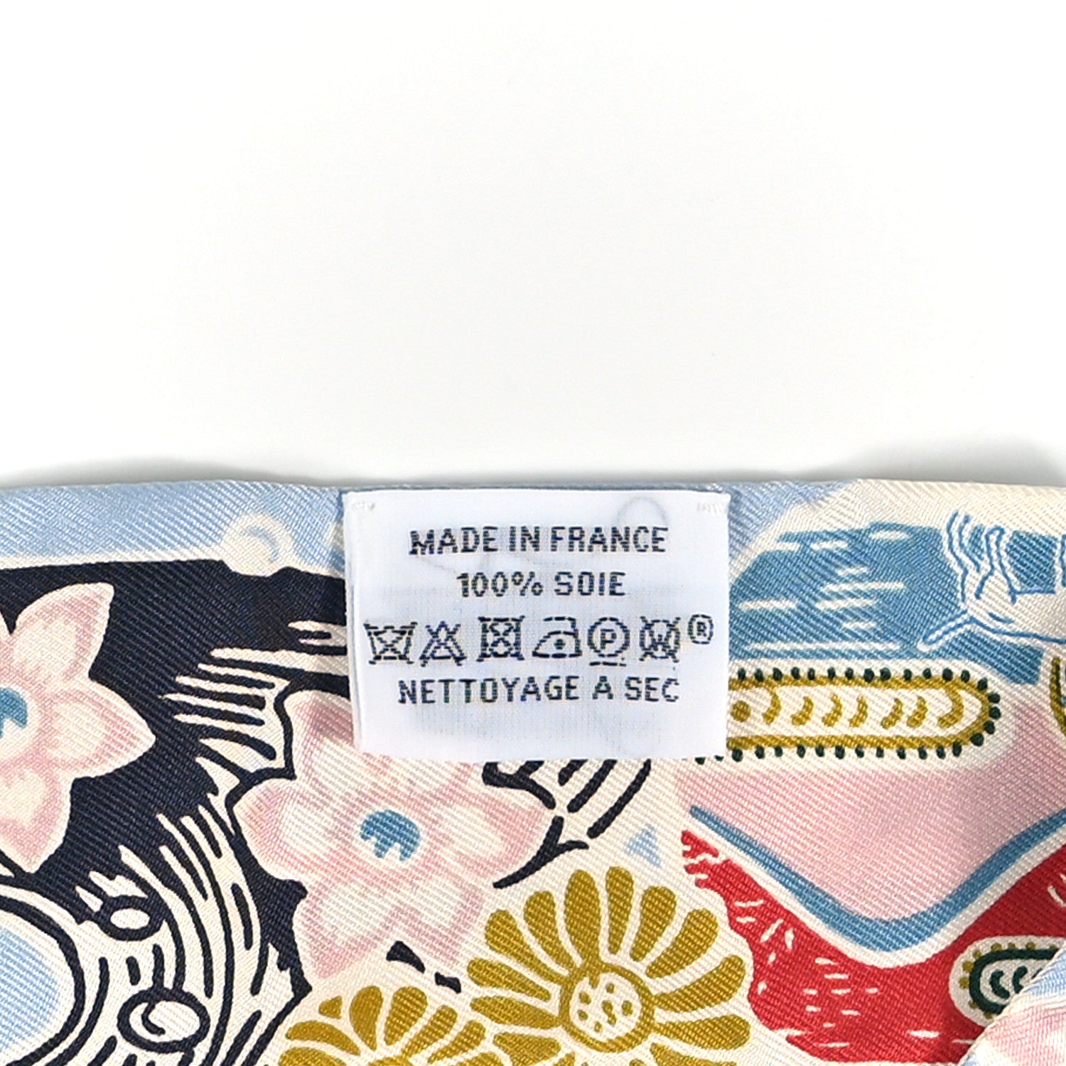 Hermes Silk Bingata Twilly Bleu Ciel Vert Rose 3 of 4