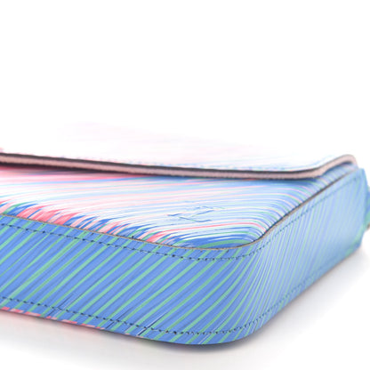 Louis Vuitton Epi Tropical Pochette Felicie Blue Rose 8 of 10