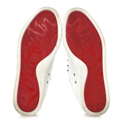 Christian Louboutin Calfskin Mens F.A.V Fique A Vontade Flat Sneakers 39.5 White 6 of 9