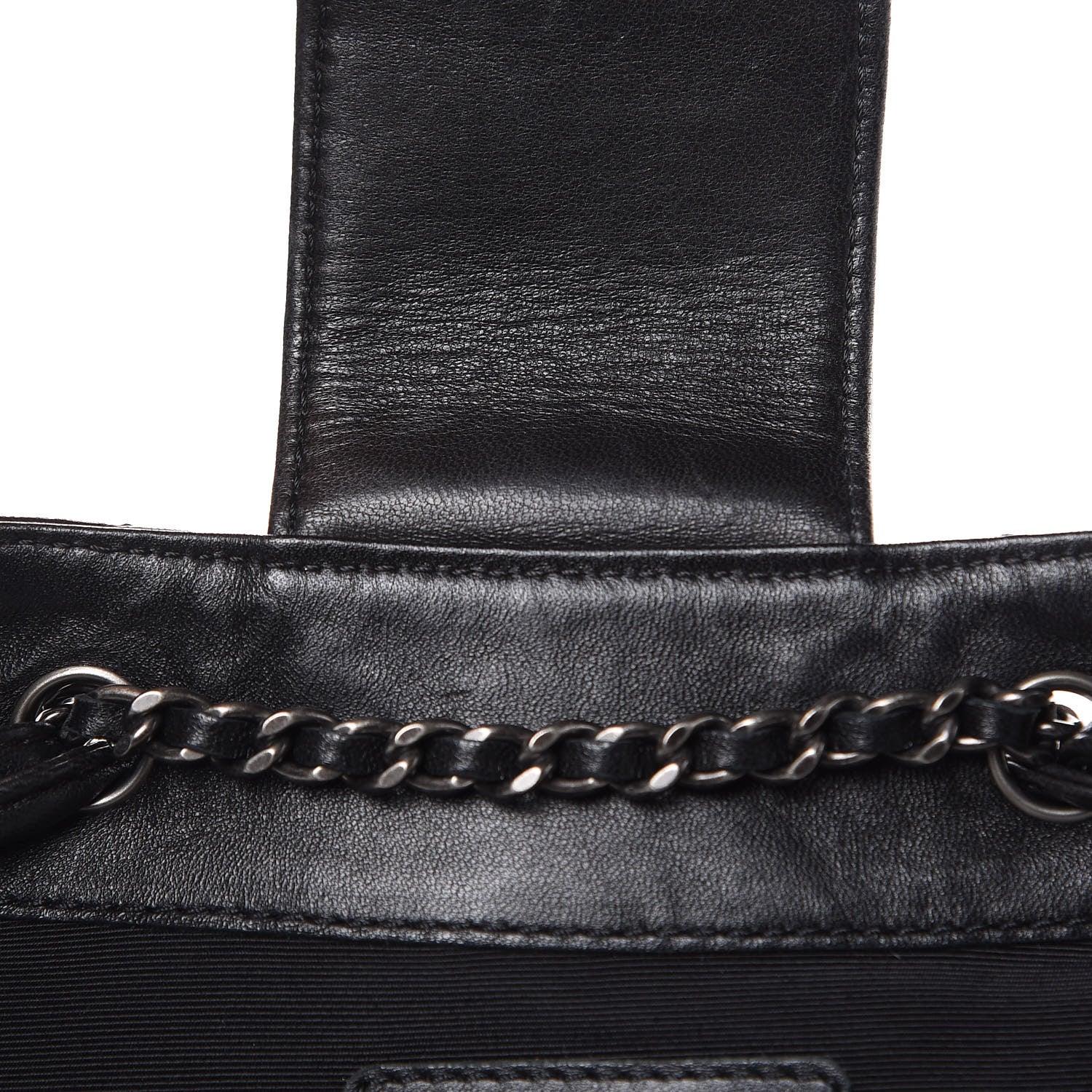 Chanel Lambskin Quilted Western Baluchon Fringe Bag Black 8 of 9