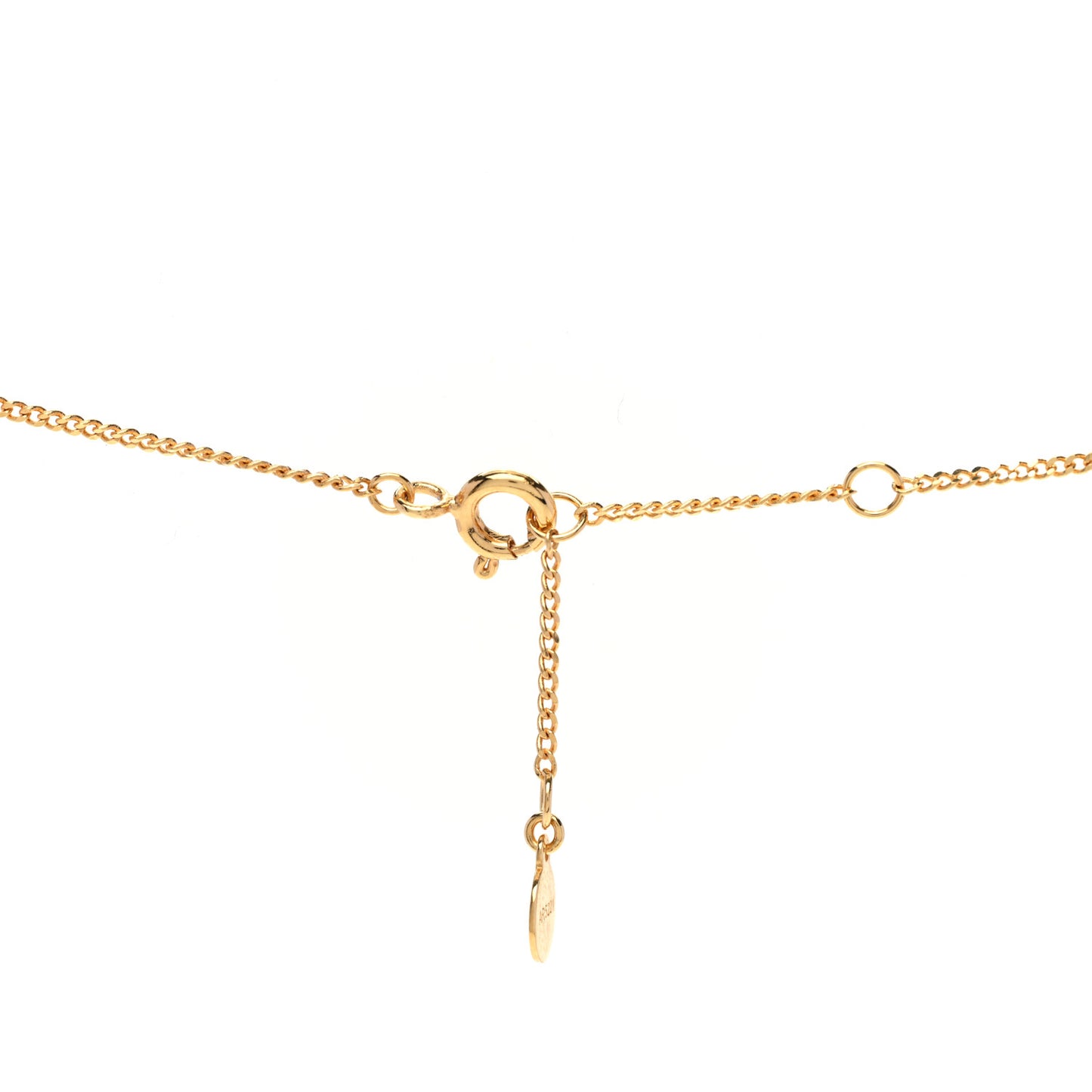 Metal Karligraphy Necklace Gold