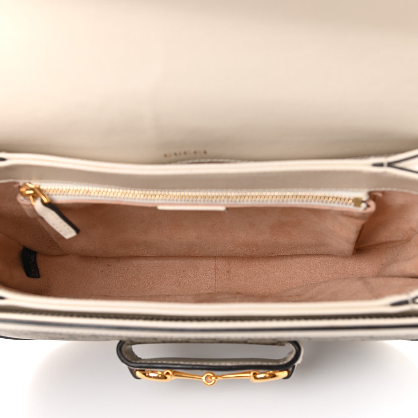 GG Supreme Monogram Horsebit 1955 Shoulder Bag Beige Mystic White