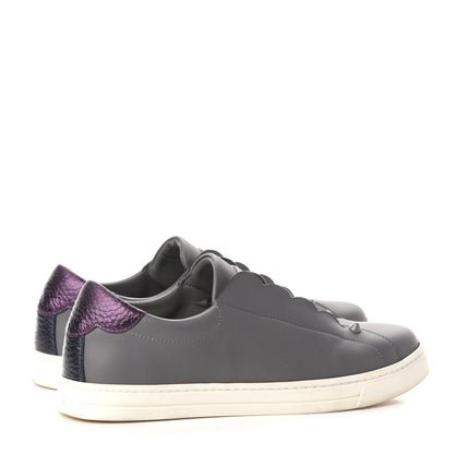 Fendi Vitello Lurex Rockoclick Slip On Sneakers 36 Alga Amarone Blueberry Multicolor 5 of 9