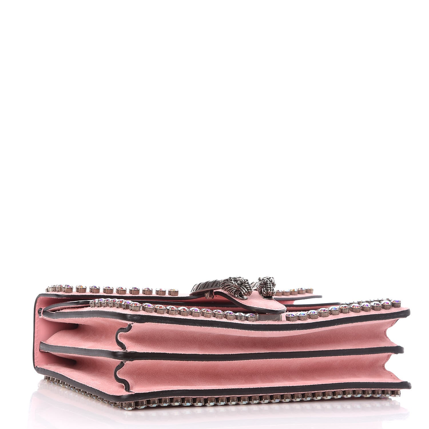 Gucci Suede Crystal Small Dionysus Shoulder Bag Peonia 4 of 9