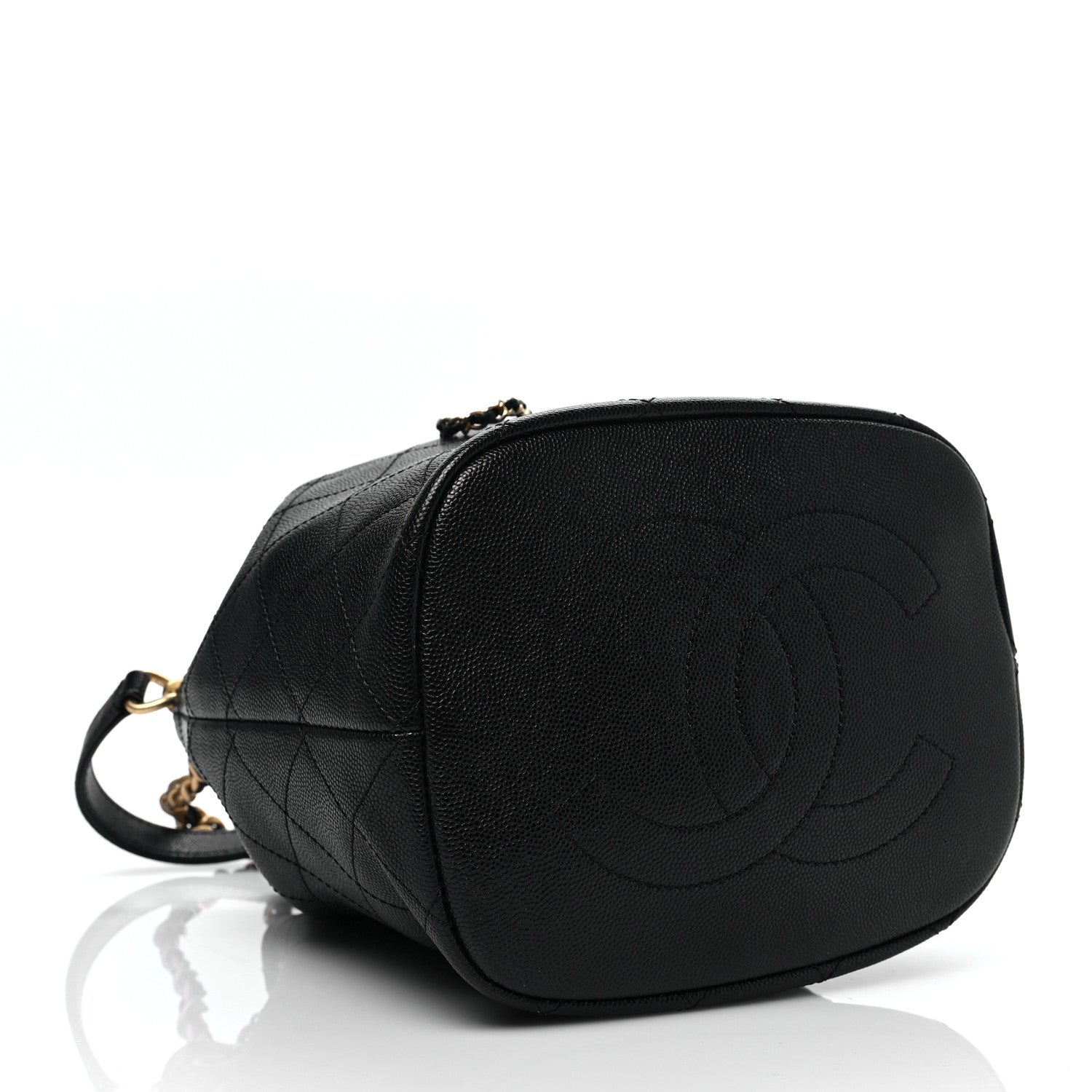 Chanel Caviar Quilted Fashion Therapy Bucket Drawstring Bag Black 3 of 7