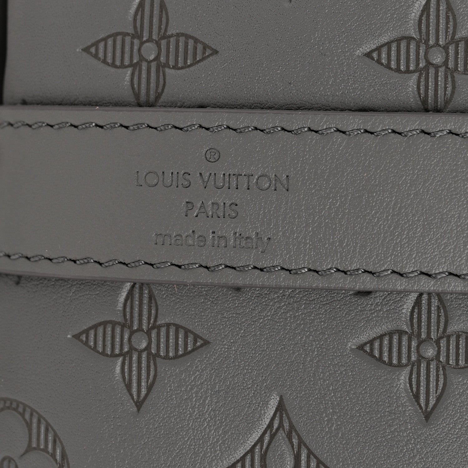 Louis Vuitton Calfskin Monogram Shadow Keepall Bandouliere 50 Anthracite Gray 5 of 12