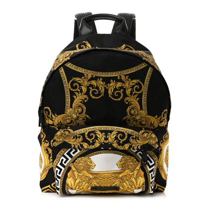 Versace Nylon La Coupe de Dieux Print Backpack Black 1 of 9