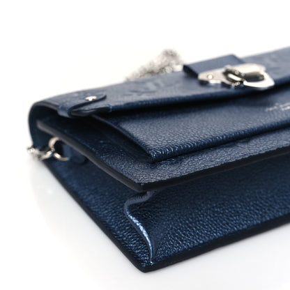 Louis Vuitton Metalli Empreinte Monogram Vavin Chain Wallet Navy Nacre 6 of 8