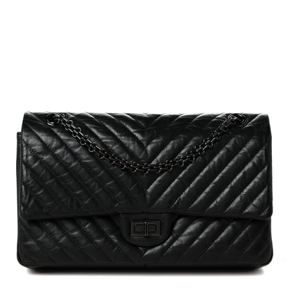 Chanel Aged Calfskin Chevron Quilted 2.55 Reissue 226 So Black 1 of 10