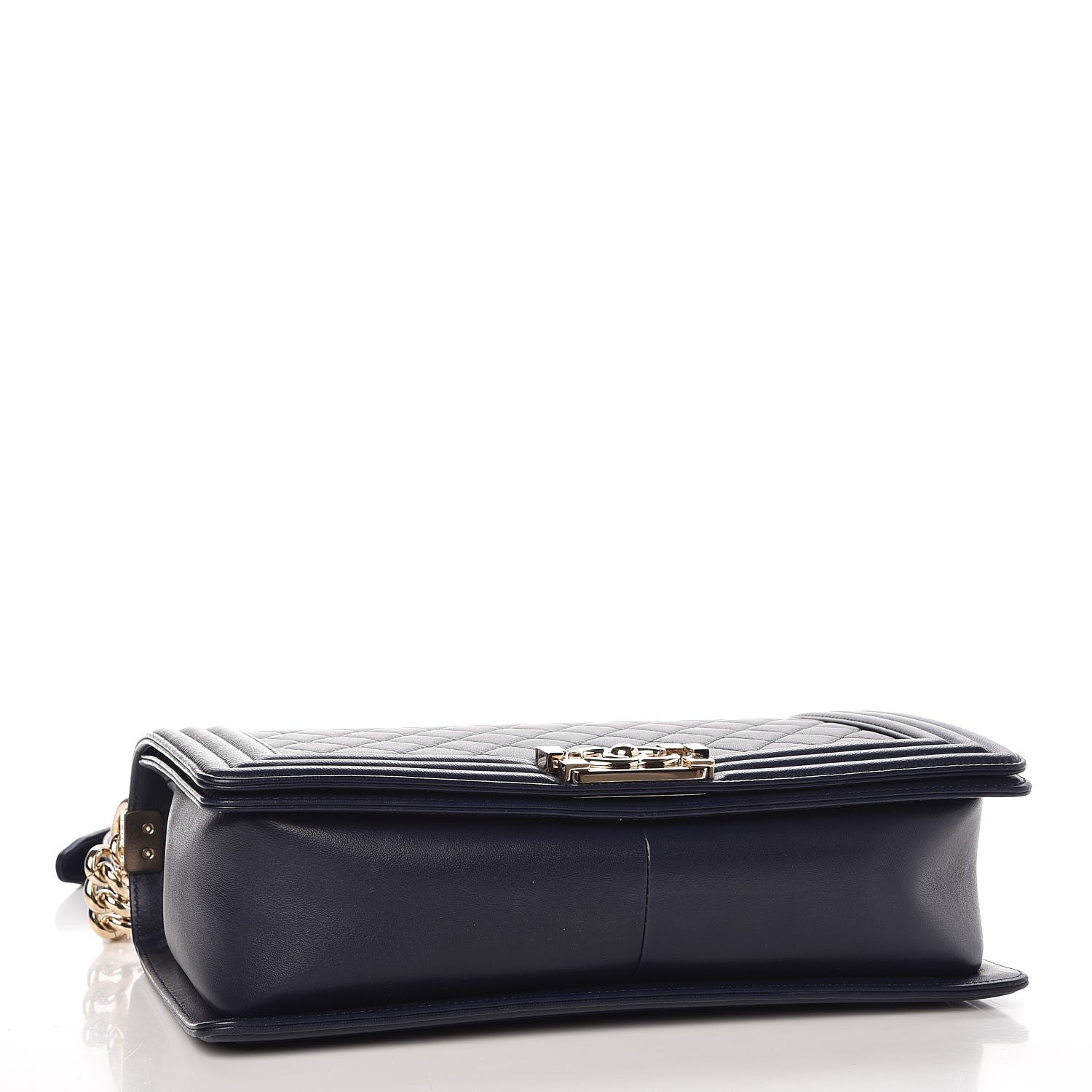 Chanel Lambskin Quilted New Medium Boy Flap Dark Navy Blue 4 of 7