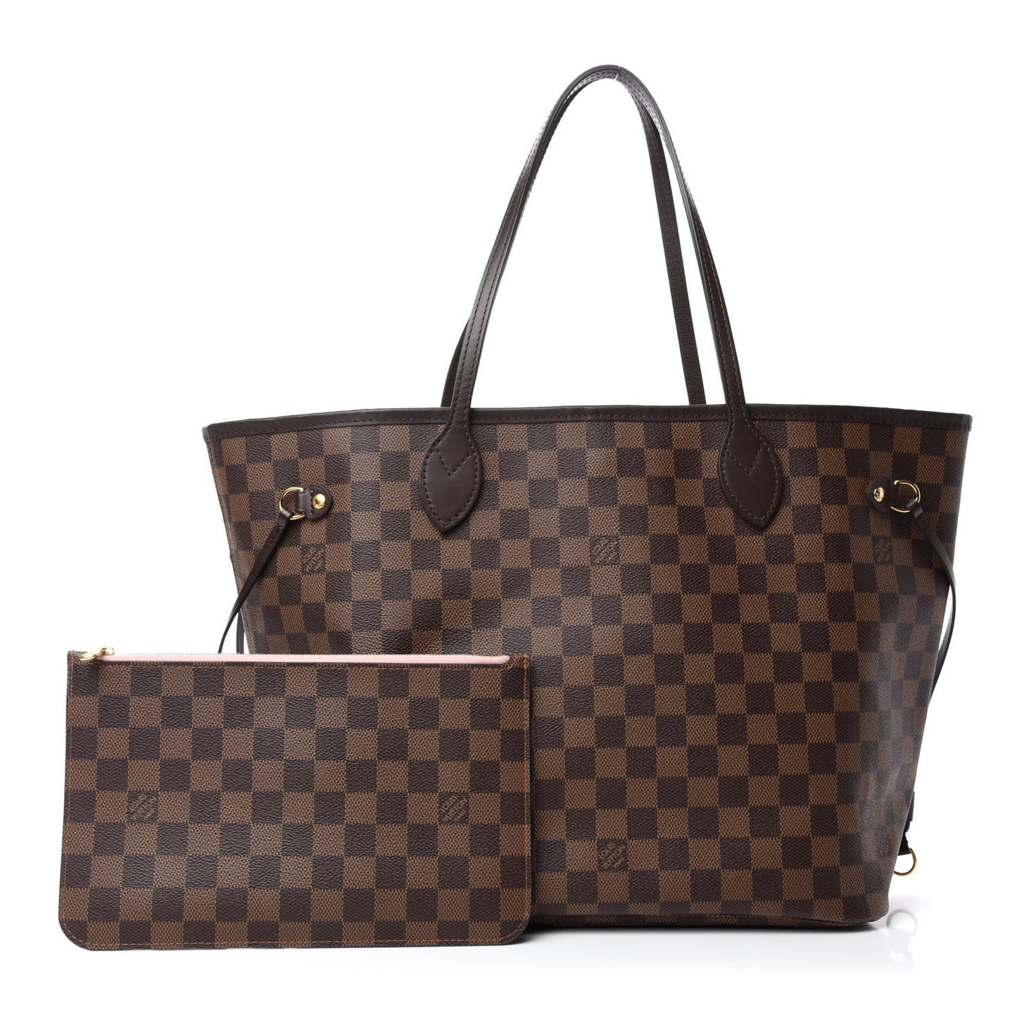 Damier Ebene Neo Neverfull MM Rose Ballerine
