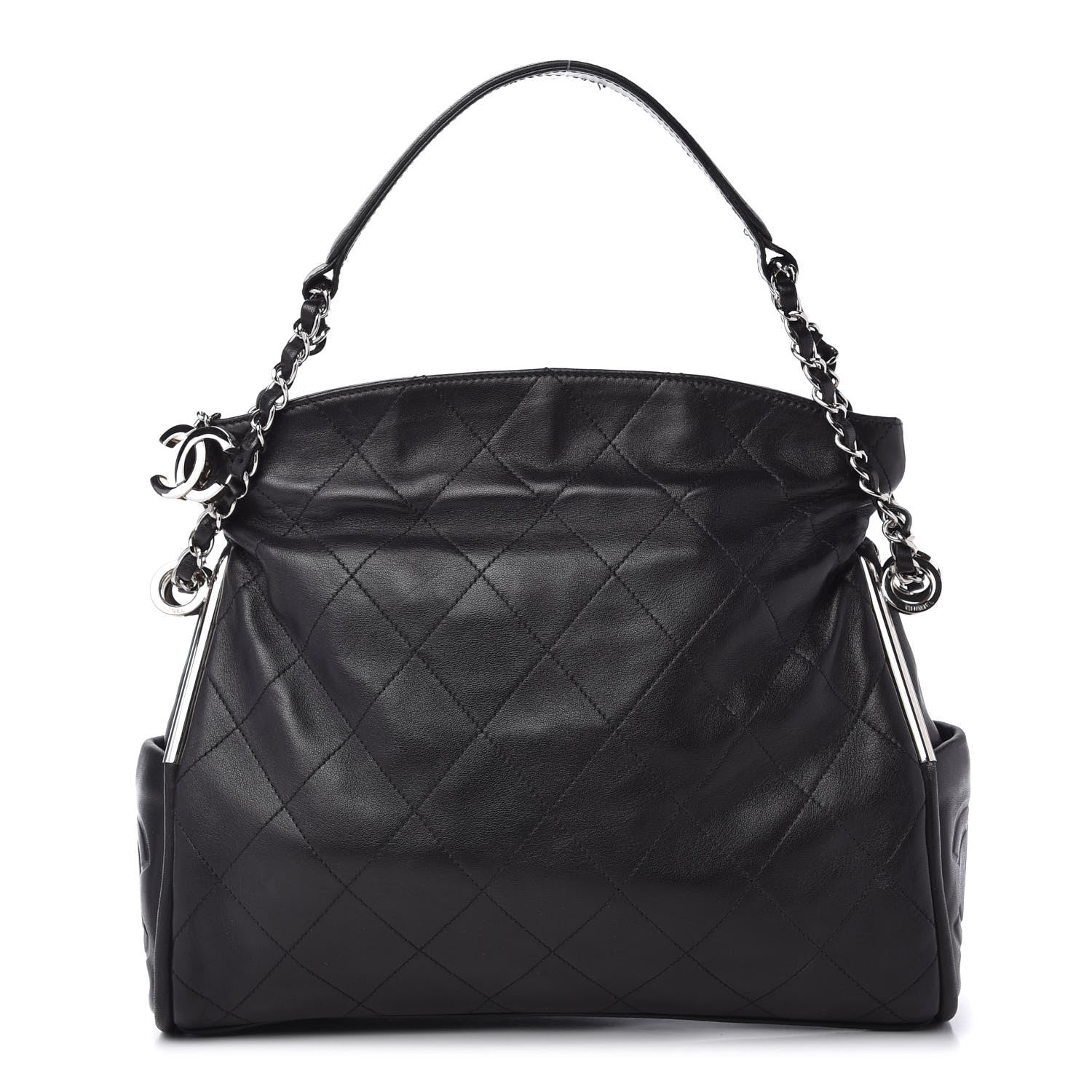 Chanel Lambskin Stitched Medium Ultimate Soft Tote Black 1 of 9