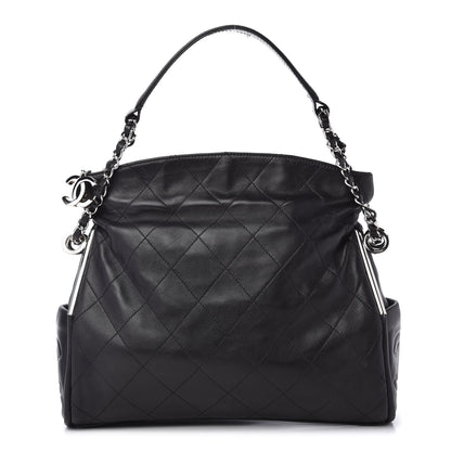 Chanel Lambskin Stitched Medium Ultimate Soft Tote Black 1 of 9