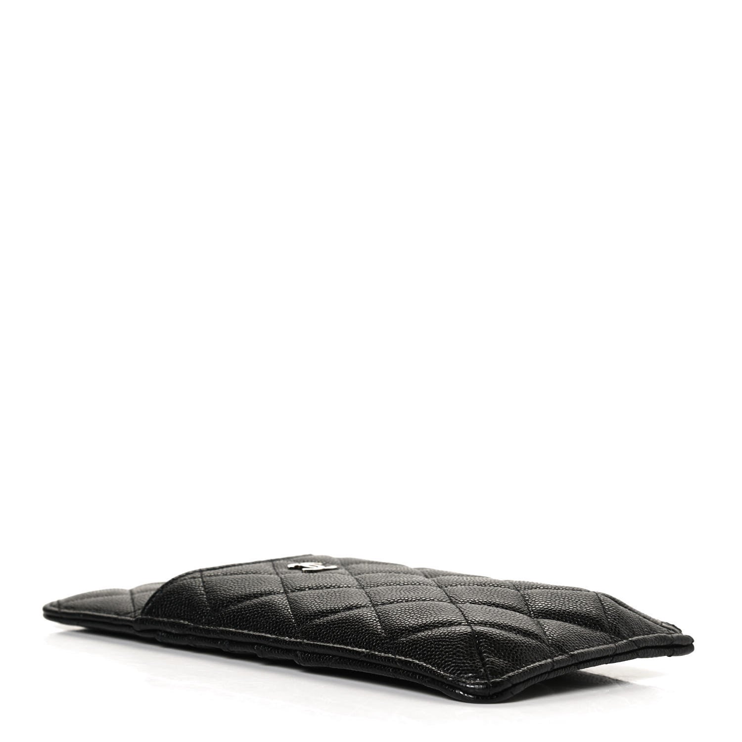Chanel Caviar Quilted Classic Flat Wallet Pouch Black 4 of 10