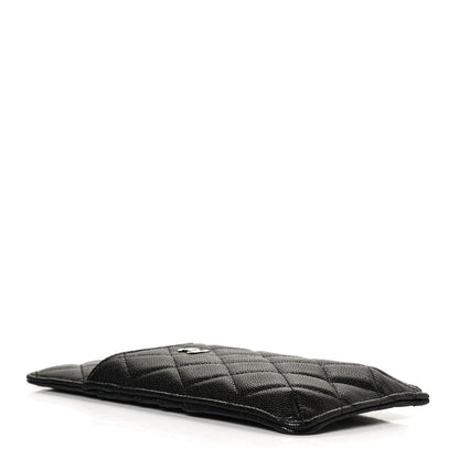 Chanel Caviar Quilted Classic Flat Wallet Pouch Black 4 of 10