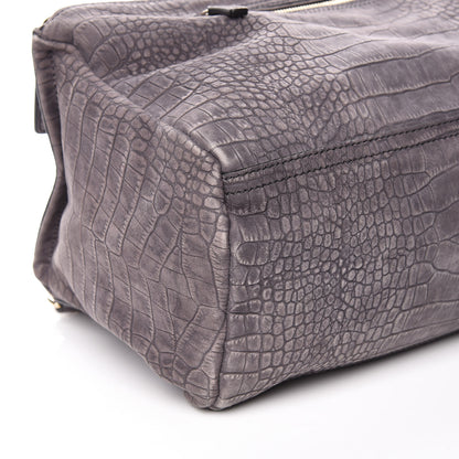 Givenchy Nubuck Crocodile Embossed Medium Pandora Grey 5 of 9
