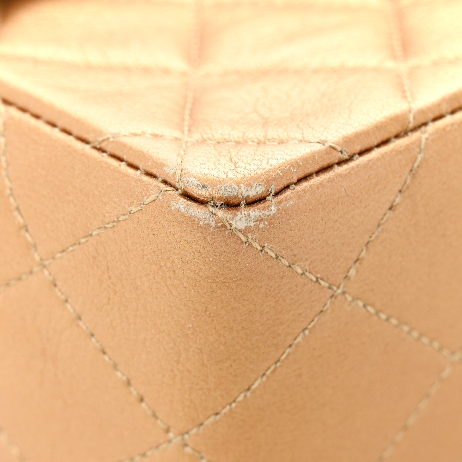 Chanel Metallic Lambskin Quilted Mini Square Flap Bronze 15 of 16
