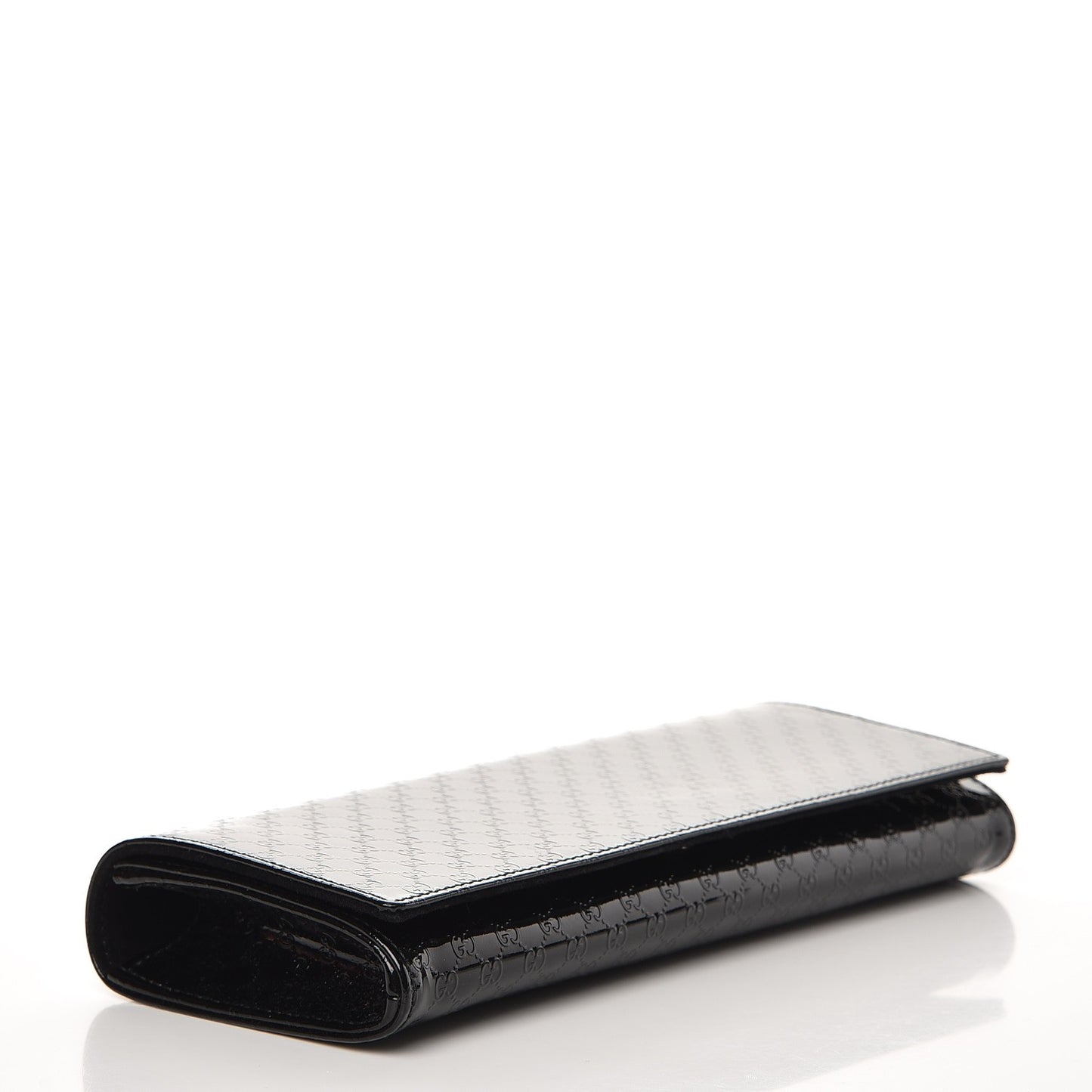 Patent Microguccissima Small Broadway Clutch Black