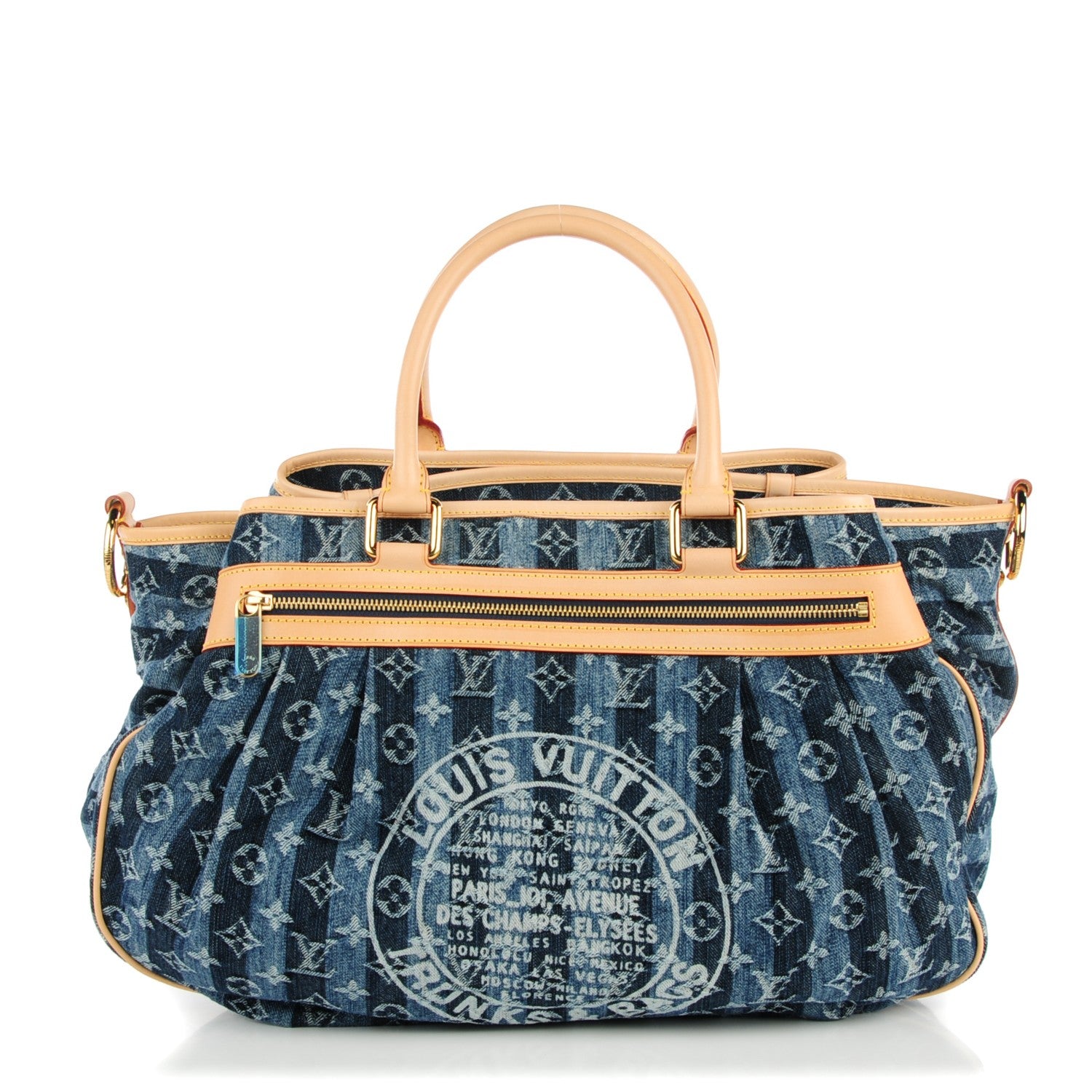 Louis Vuitton Denim Raye Cabas GM 1 of 7