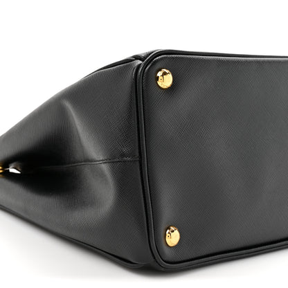 Prada Saffiano Medium Galleria Double Zip Tote Black 9 of 9