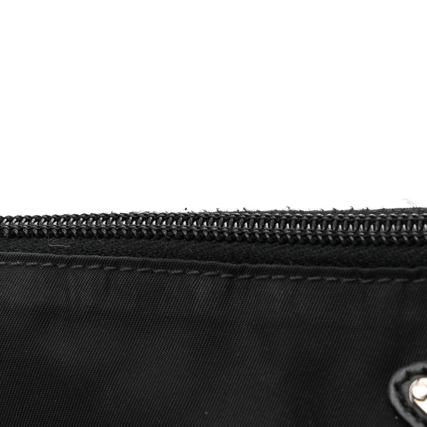 Tessuto Nylon Soft Calfskin Sling Belt Bag Black