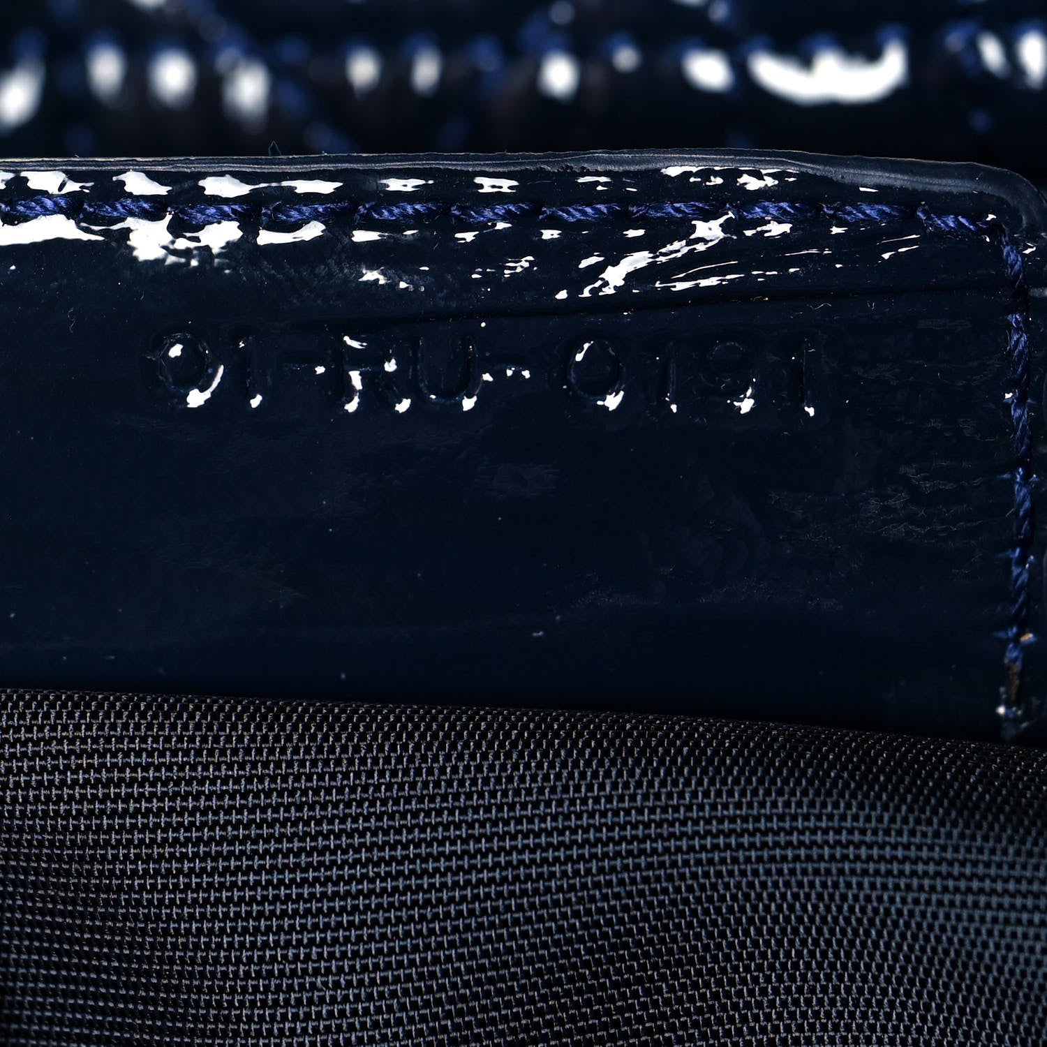 Christian Dior Patent Cannage Large Dior Soft Shopping Tote Navy Blue 7 of 13