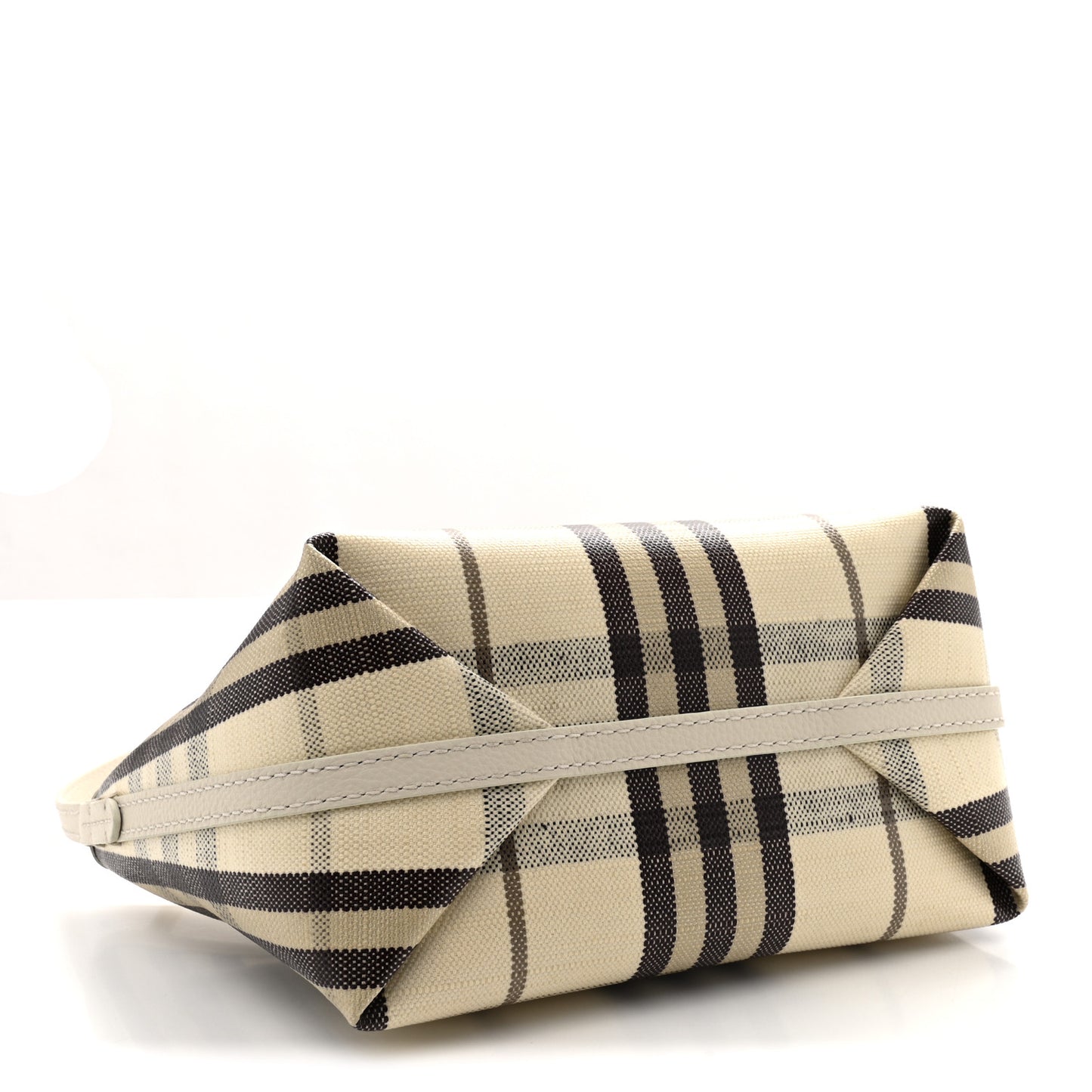 Coated Canvas Vintage Check Calfskin Mini Highlands Shoulder Bag Light Beige