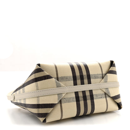 Burberry Coated Canvas Vintage Check Calfskin Mini Highlands Shoulder Bag Light Beige 3 of 9