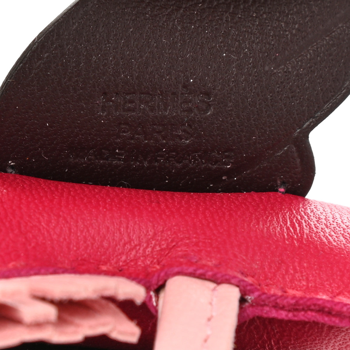 Hermes Milo Lambskin Grigri Rodeo Pegase Horse Bag Charm PM Framboise Rose Sakura Rouge Sellier 3 of 6