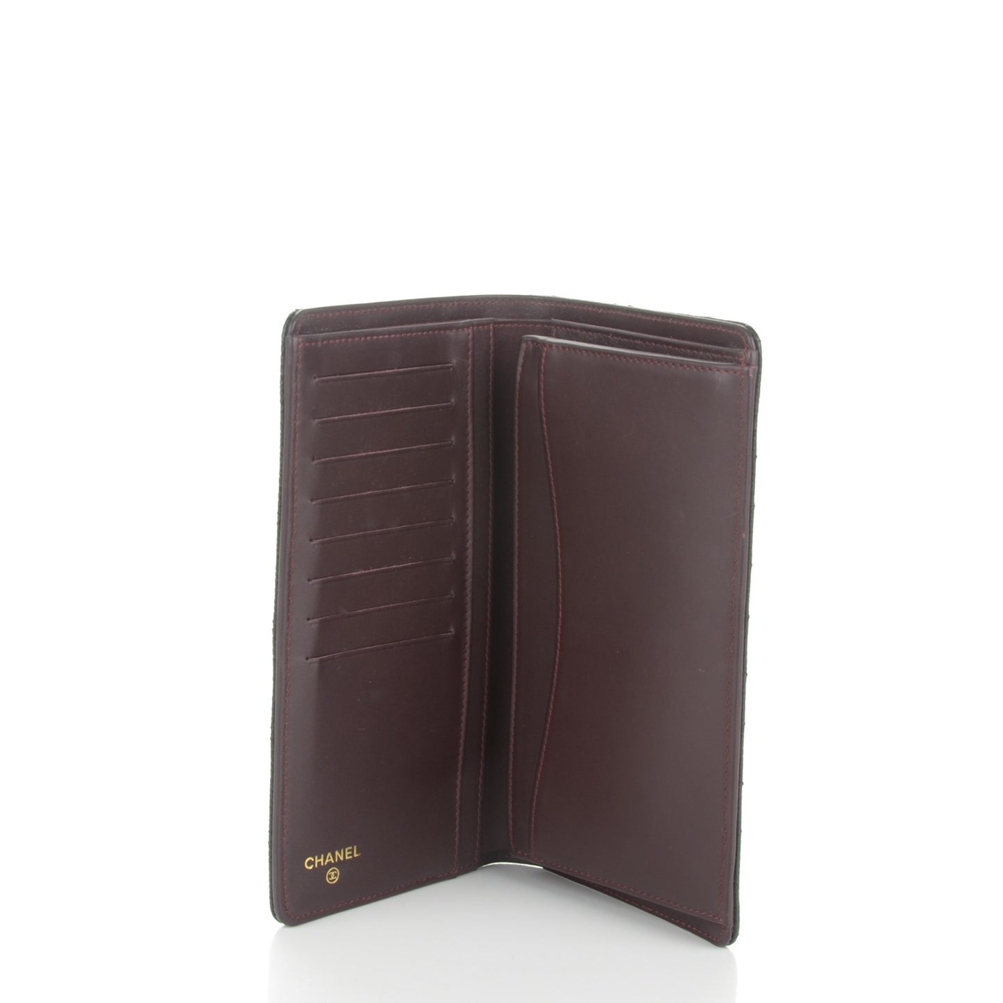 Caviar Quilted Yen Wallet Black