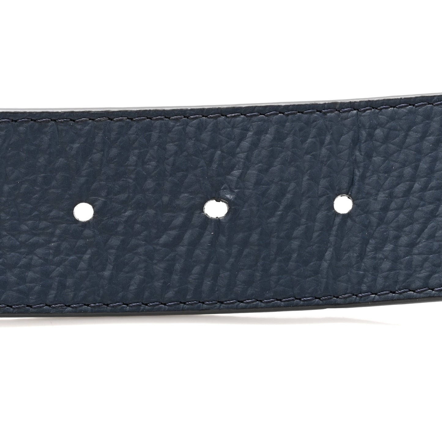 Taurillon Calfskin 30mm LV Initiales Reversible Belt 100 40 Navy