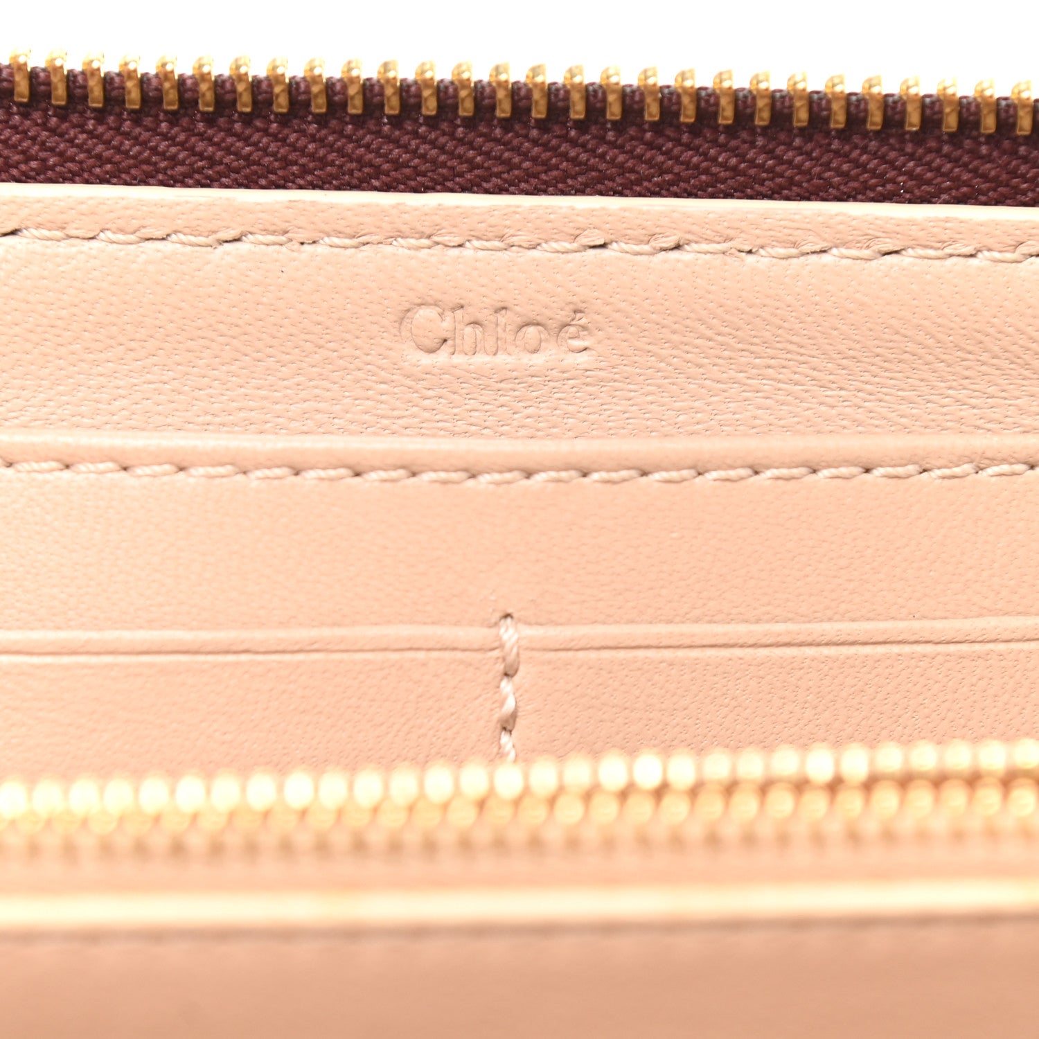 Chloe Grained Calfskin Marcie Long Zip Around Wallet Dark Velvet 6 of 8