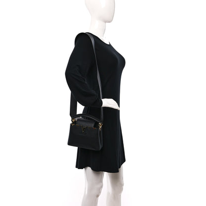 Louis Vuitton Taurillon Embellished Flower Crown Capucines Mini Black 3 of 9
