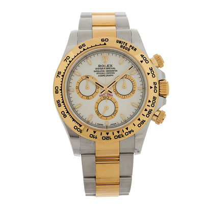 Rolex Stainless Steel 18K Yellow Gold 40mm Oyster Perpetual Cosmograph Daytona Watch White 126503 1 of 5