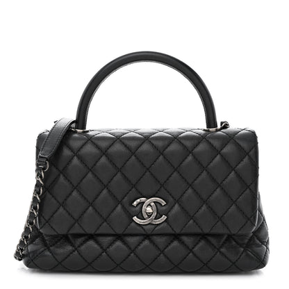 Chanel Caviar Quilted Small Coco Handle Flap Black 1 of 12