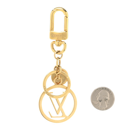 Louis Vuitton LV Circle Bag Charm Key Holder Gold 2 of 5