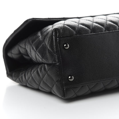 Chanel Caviar Quilted Medium Coco Handle Flap So Black 9 of 13
