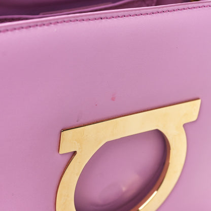 Salvatore Ferragamo Calfskin Thalia Flap Shoulder Bag Rhododendron 10 of 10