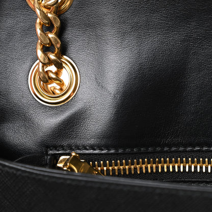 Prada Saffiano Flap Shoulder Bag Black 14 of 14