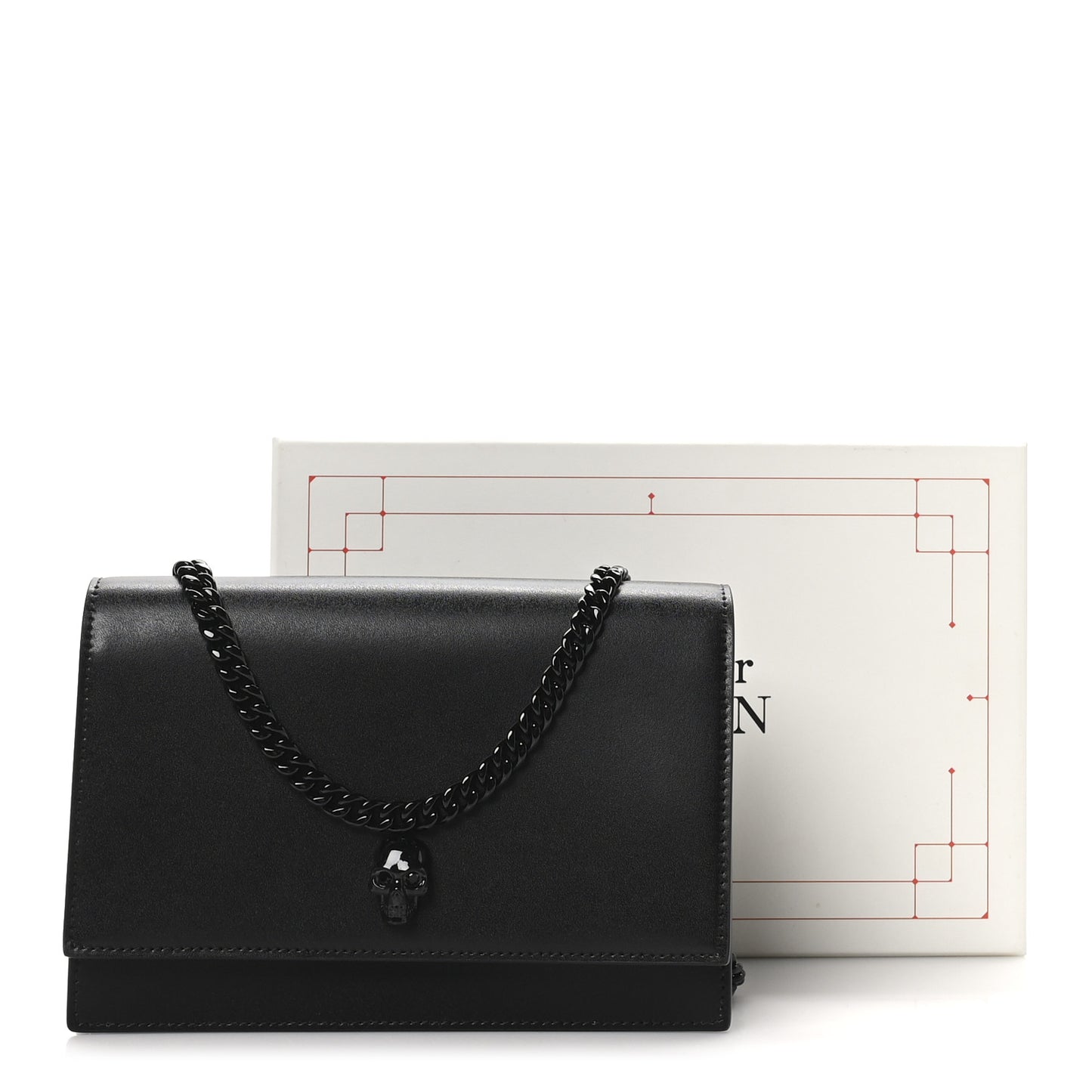 Calfskin Skull Small Crossbody Bag Black