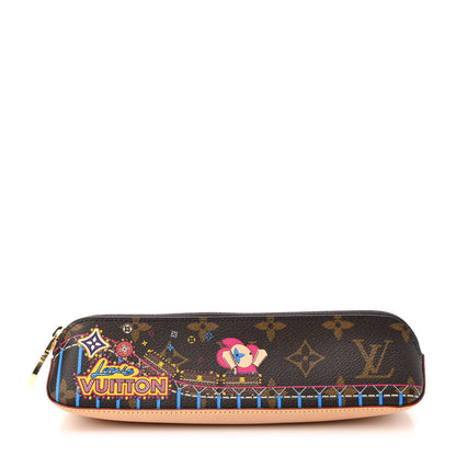 Louis Vuitton Monogram 2020 Christmas Animation Roller Coaster Elizabeth Pencil Pouch 1 of 4